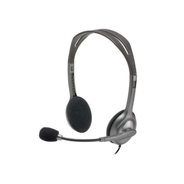Logitech H111 Wired Headset Stereo Headset with Noise-Cancelling Microphone 3.5 mm Audio Jack PC Mac Laptop Smartphone Tablet - Image 2